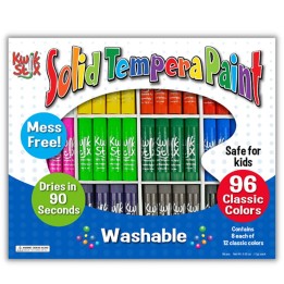 Kwik Stix™ Solid Tempera Paint Stick, Classic Colors, Class Pack of 96