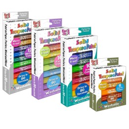 Kwik Stix™ Solid Tempera Paint Sticks, Metalix, Earth, Jewel & Pastel Tones, 38 Colors
