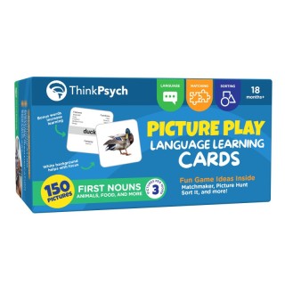 ThinkPsych First Nouns Picture Play Cards - 150 Picture Cards for Speech Development