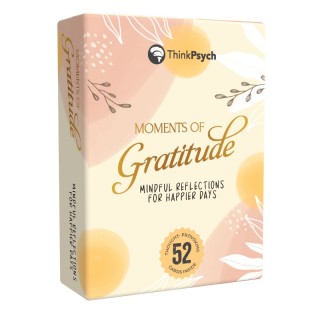 ThinkPsych Moments of Gratitude Cards - 52 Daily Questions for Mindfulness & Self-Reflection