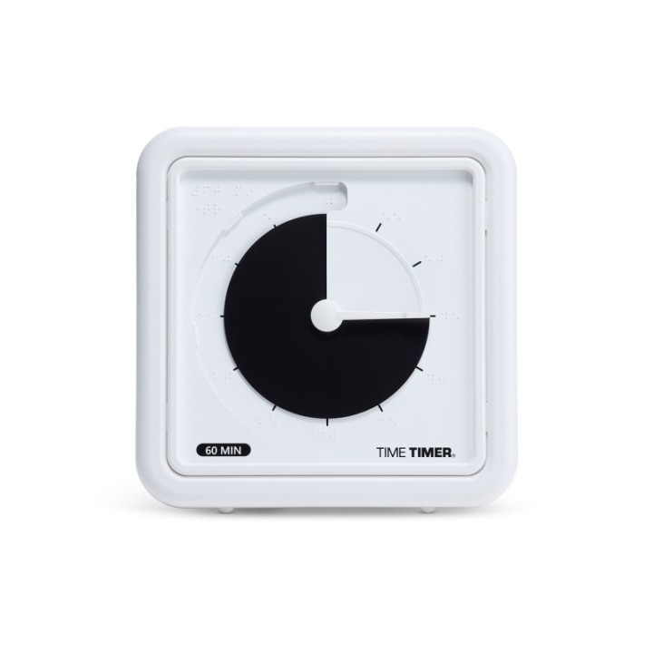 Time Timer® Braille 8" 60-Minute Visual Timer - Black Disk