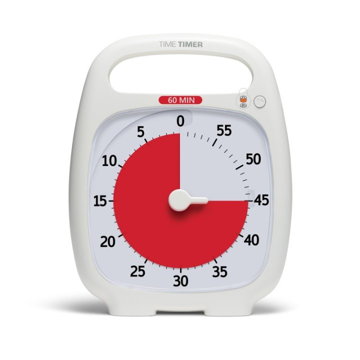 Time Timer® PLUS®, 60 Minute Timer, White