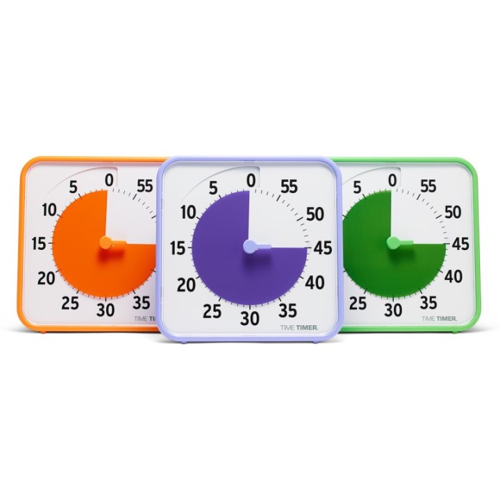 Time Timer® Original 8" Timer - Learning Center Classroom Set, Secondary Colors, Set of 3