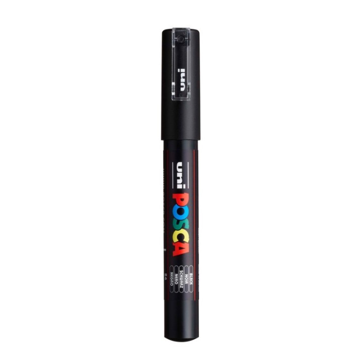 POSCA PC-1M Paint Marker, Extra Fine Bullet Tip (0.7-1.0 mm), Black
