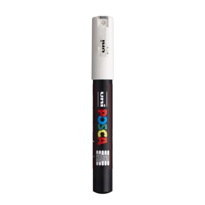 POSCA PC-1M Paint Marker, Extra Fine Bullet Tip (0.7-1.0 mm), White