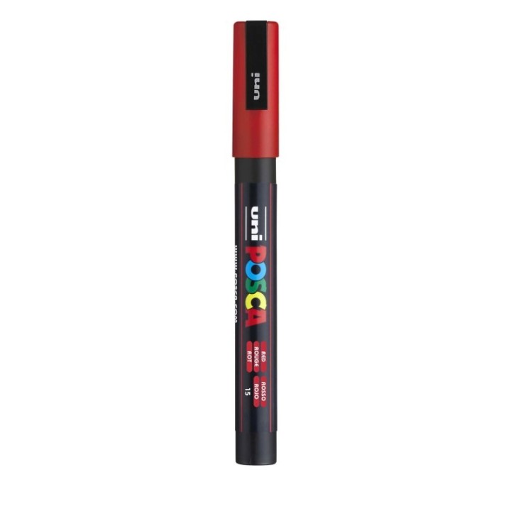 POSCA PC-3M Paint Marker, Fine Bullet Tip (0.9-1.3 mm), Red