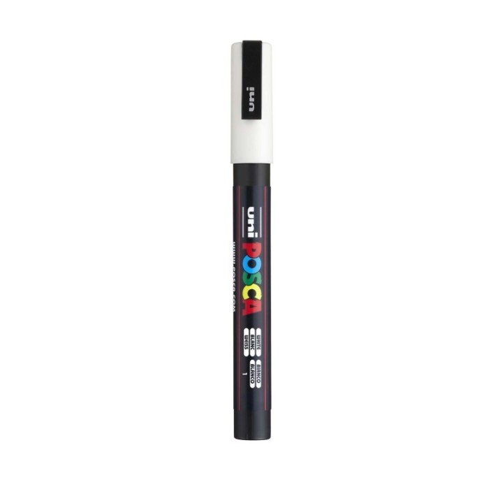 POSCA PC-3M Paint Marker, Fine Bullet Tip (0.9-1.3 mm), White