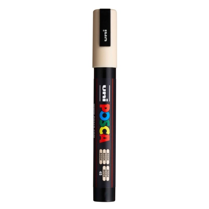 POSCA PC-5M Paint Markers, Medium Bullet Tip (1.8-2.5 mm), Beige