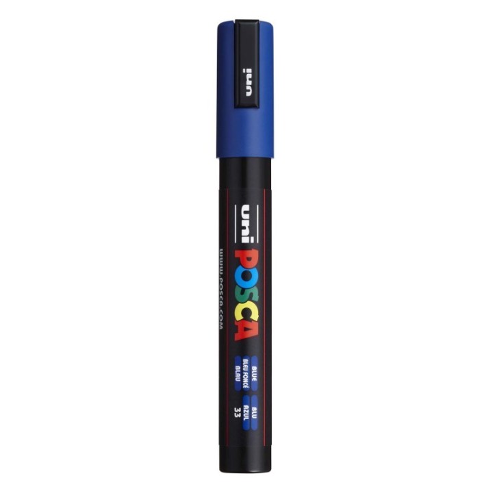POSCA PC-5M Paint Markers, Medium Bullet Tip (1.8-2.5 mm), Blue