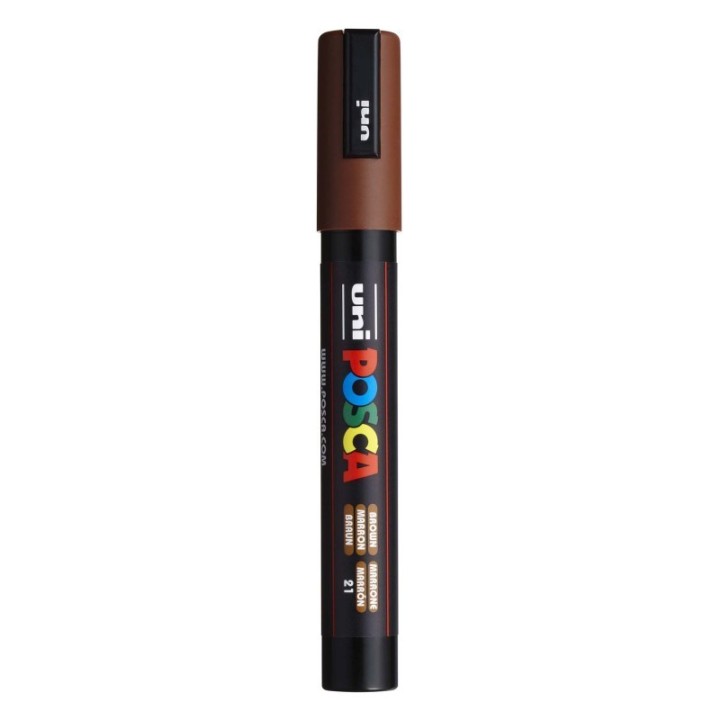 POSCA PC-5M Paint Markers, Medium Bullet Tip (1.8-2.5 mm), Brown