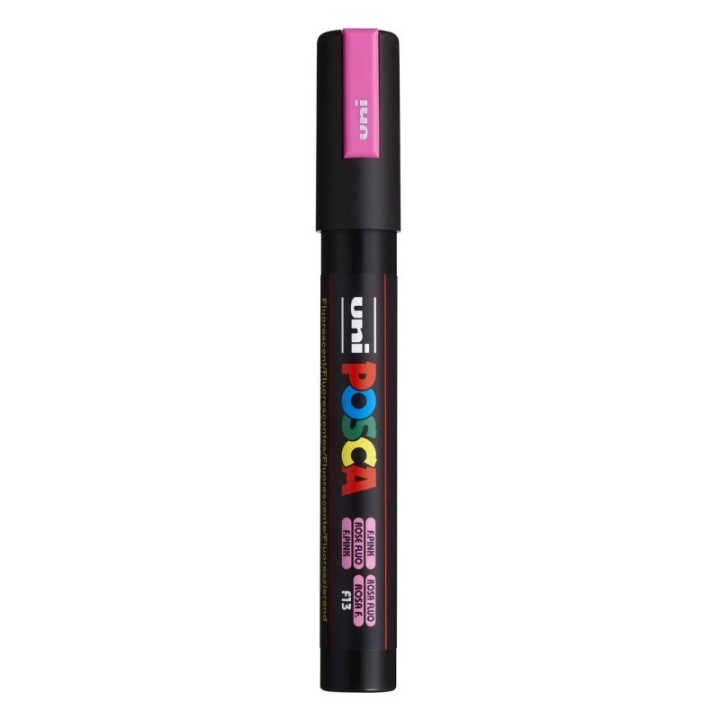 POSCA PC-5M Paint Markers, Medium Bullet Tip (1.8-2.5 mm), Fluorescent Pink