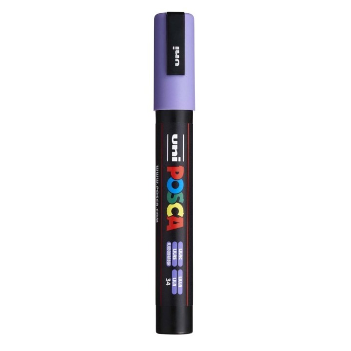 uni® uni® POSCA PC-5M Water-Based Paint Markers, Reversible Medium Tip (1.8-2.5mm), Lilac