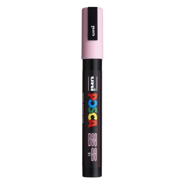 uni® uni® POSCA PC-5M Water-Based Paint Markers, Reversible Medium Tip (1.8-2.5mm), Light Pink