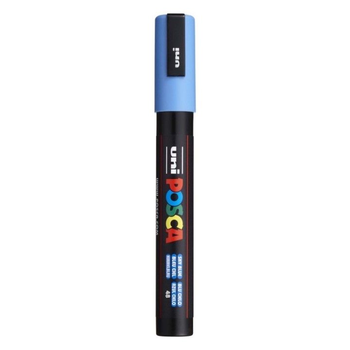 POSCA PC-5M Paint Markers, Medium Bullet Tip (1.8-2.5 mm), Sky Blue