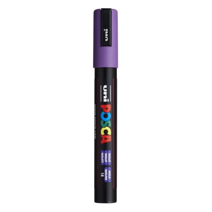 POSCA PC-5M Paint Markers, Medium Bullet Tip (1.8-2.5 mm), Violet