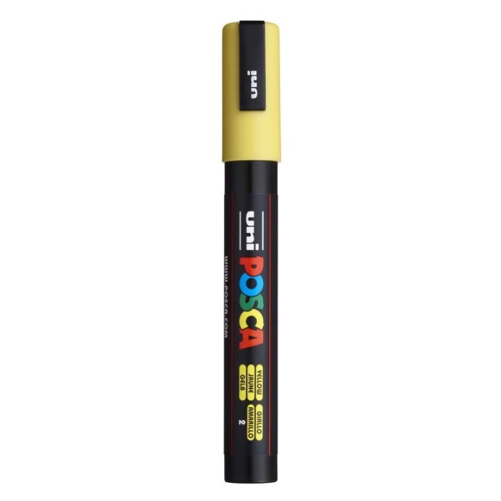 POSCA PC-5M Paint Markers, Medium Bullet Tip (1.8-2.5 mm), Yellow