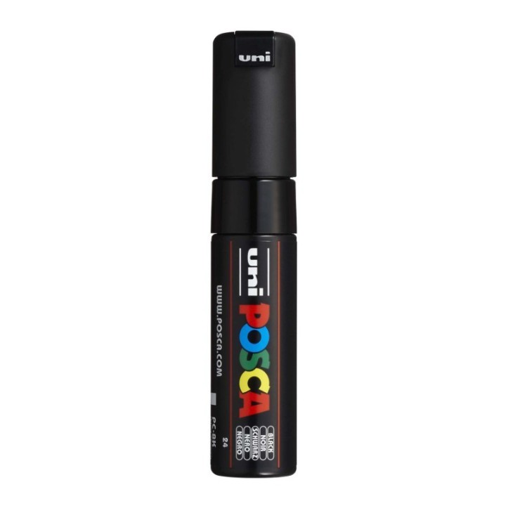 POSCA PC-8K Paint Markers, Broad Chisel Tip (8 mm), Black