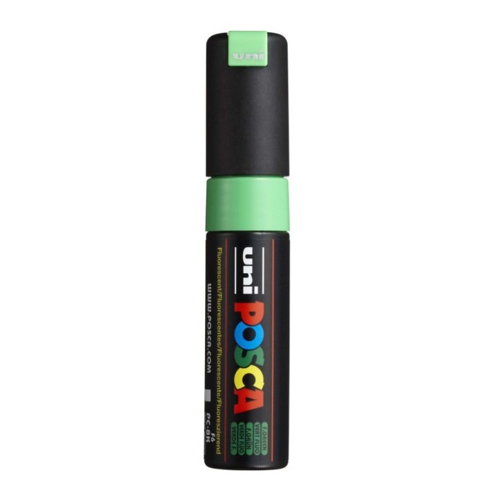 POSCA PC-8K Paint Markers, Broad Chisel Tip (8 mm), Fluorescent Green