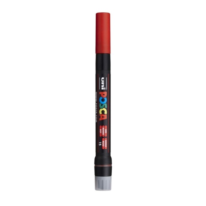 POSCA PCF-350 Paint Marker, Brush Tip (1-10 mm), Red