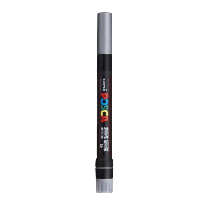 POSCA PCF-350 Paint Marker, Brush Tip (1-10 mm), Silver