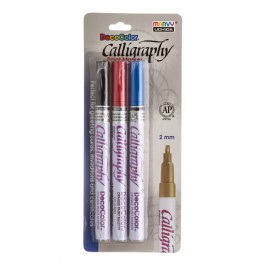 Marvy Uchida® DecoColor® Calligraphy Paint Markers, Color Set B, Set of 3