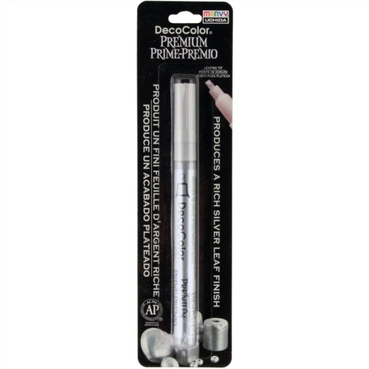 Marvy Uchida® DecoColor® Premium Paint Marker, 250-S, Leafing Tip, Silver