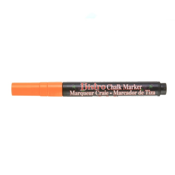 Marvy Uchida® Bistro Chalk Marker, Fine Tip, 482-S, Fluorescent Orange
