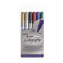 Marvy Uchida® Calligraphy Paint Marker Set, 6 Colors