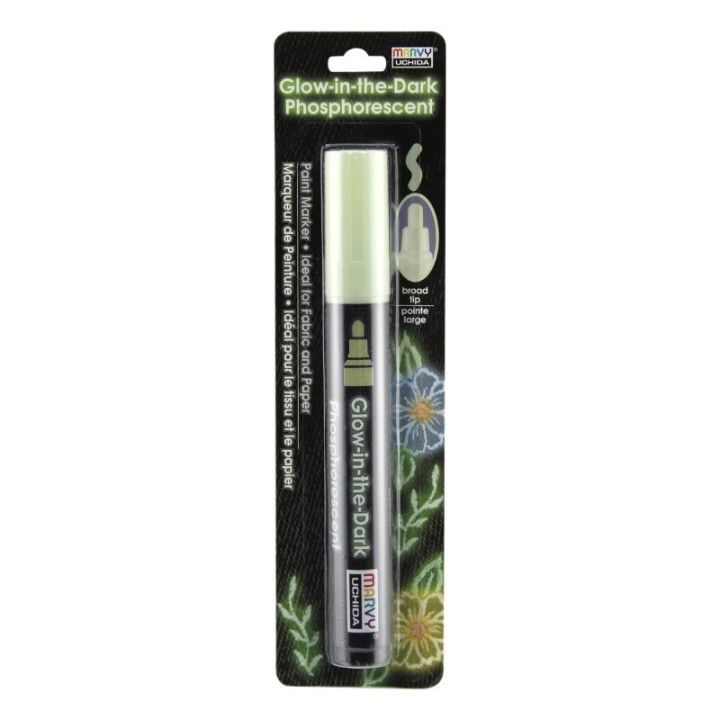 Marvy Uchida® Glow In The Dark Green Fabric Marker