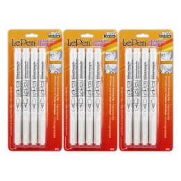Marvy Uchida® LePen® Drawing Pens, 4 Per Pack, 3 Packs