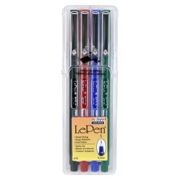 Marvy Uchida® Le Pen® Drawing Pens, Primary Colors, 0.3 mm Tip, Set of 4