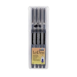Marvy Uchida® Le Pen® Drawing Pens, Black, 0.3 mm Tip, Set of 4