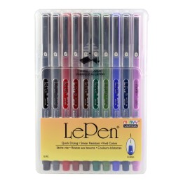 Marvy Uchida® LePen® Micro-Fine Point Pen, Dark, 10 Colors