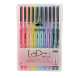 Marvy Uchida® LePen® Micro-Fine Point Pen, Pastel, 10 Colors