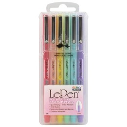 Marvy Uchida® LePen® Micro-Fine Point Pen, Pastel, 6 Colors