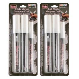 Marvy Uchida® Bistro Chalk Marker Combo Set, 3 Per Set, 2 Sets