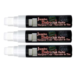 Marvy Uchida® Jumbo Bistro 16mm Tip Chalk Marker, White, Pack of 3