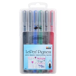 Marvy Uchida® LePen® Pigment Pens, Primary Colors, Pack of 6