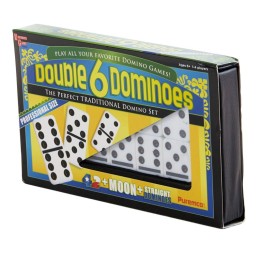 University Games Double 6 Black Dot Dominoes