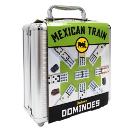 University Games Mexican Train Dominoes, Deluxe Case