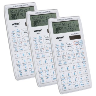 Victor Scientific Calculator with 2 Line Display, Pack of 3