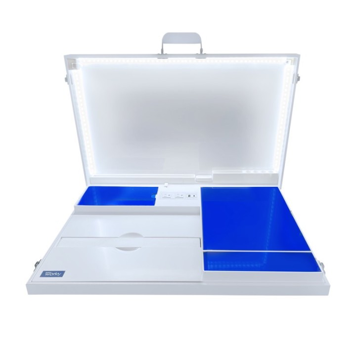 Worky™ Home Office Portable Workstation Desk with Built-inStorage