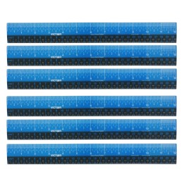Victor Easy Read™ Ruler, Plastic, Blue/Black, 12", Pack of 6