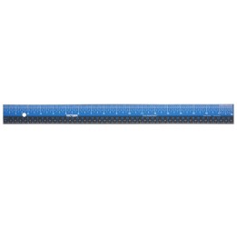 Victor Easy Read™ Ruler, Stainless Steel, Blue/Black, 18"