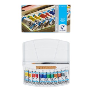 Van Gogh Watercolor Plastic Pocket Box, 12x10mL, General Selection