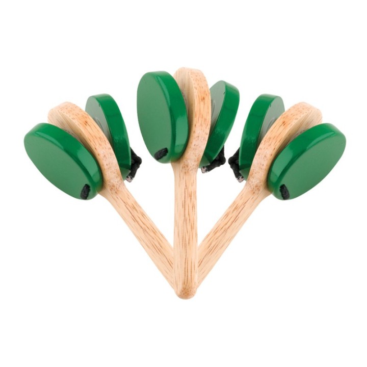 Westco Educational Products Wooden Castanet Clapper, Set of 3