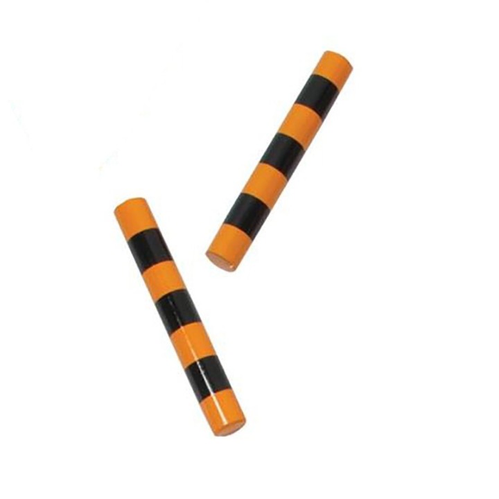 Westco Educational Products Clave Shakers, Yellow/Black Stripe, Set of 2