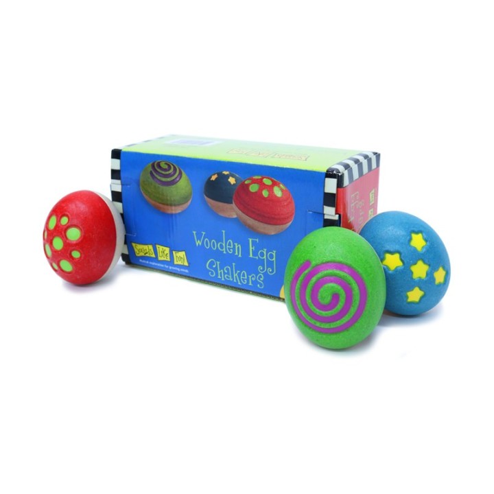 Sounds Like Fun! Wooden Egg Shakers, Set of 3