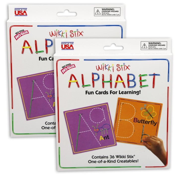 Wikki Stix® Alphabet Cards Set, 2 Sets