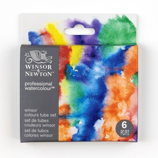 Winsor & Newton Professional Watercolors, 5 mL Tubes, Winsor Primary Colors, Set of 6